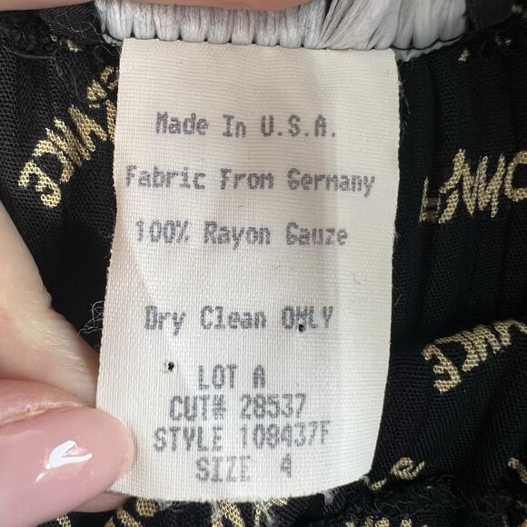 VTG Y2K Sz 4 Carole Little Skirt Cottagecore Abstract Boho Maxi Elastic Waist - Picture 8 of 12